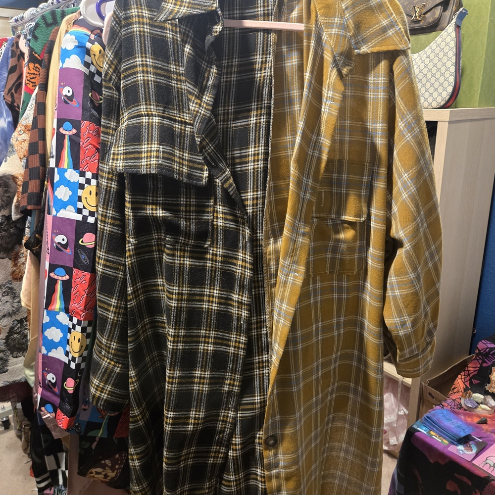 Plaid Women's Jacket - Black and Yellow